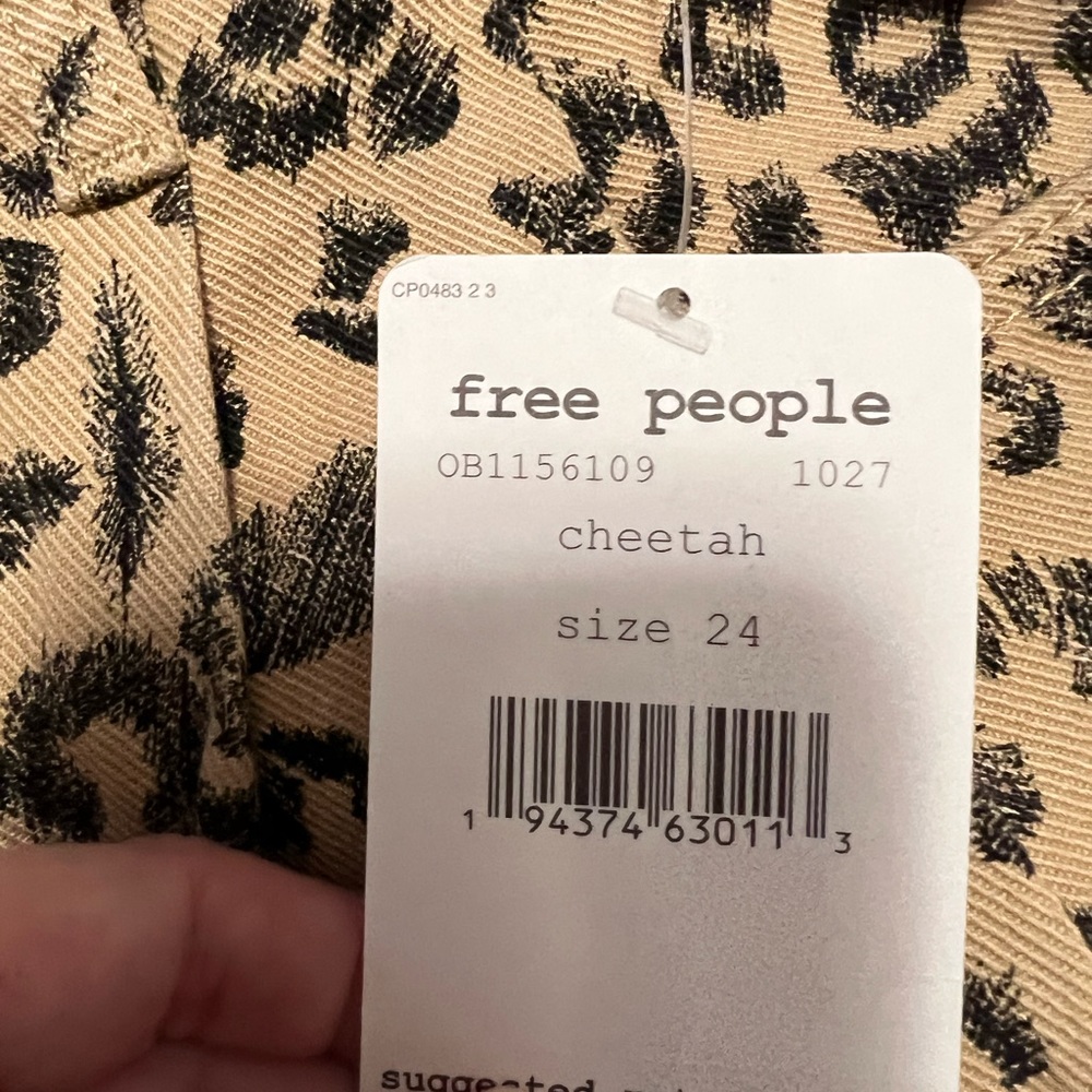 NWT free people leopard print high waisted shorts - Picture 3 of 8